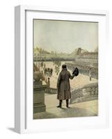 Napoleon I Bids Farewell at Fontainebleau-Jacques de Breville-Framed Art Print