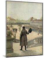 Napoleon I Bids Farewell at Fontainebleau-Jacques de Breville-Mounted Art Print