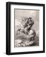 Napoleon I Crossing the Saint-Bernard Pass Through the Alps 1800-Robert Lefevre-Framed Art Print