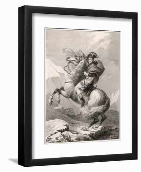 Napoleon I Crossing the Saint-Bernard Pass Through the Alps 1800-Robert Lefevre-Framed Art Print