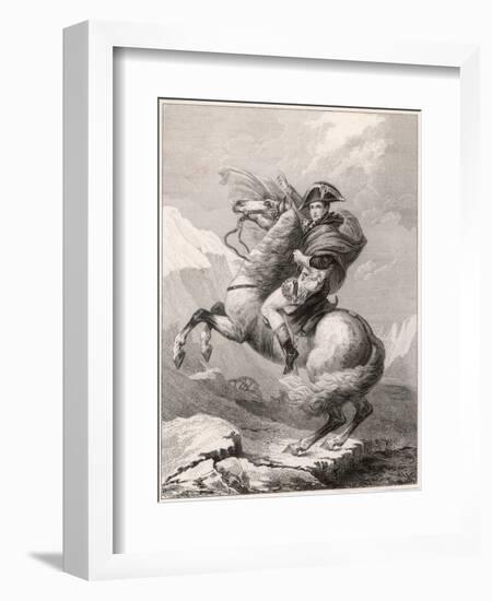 Napoleon I Crossing the Saint-Bernard Pass Through the Alps 1800-Robert Lefevre-Framed Art Print