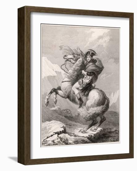 Napoleon I Crossing the Saint-Bernard Pass Through the Alps 1800-Robert Lefevre-Framed Art Print