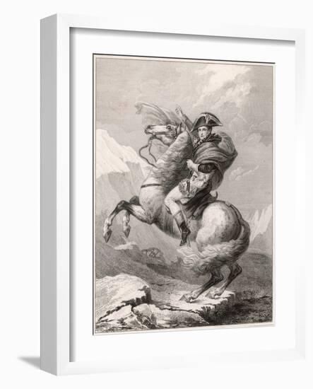 Napoleon I Crossing the Saint-Bernard Pass Through the Alps 1800-Robert Lefevre-Framed Art Print