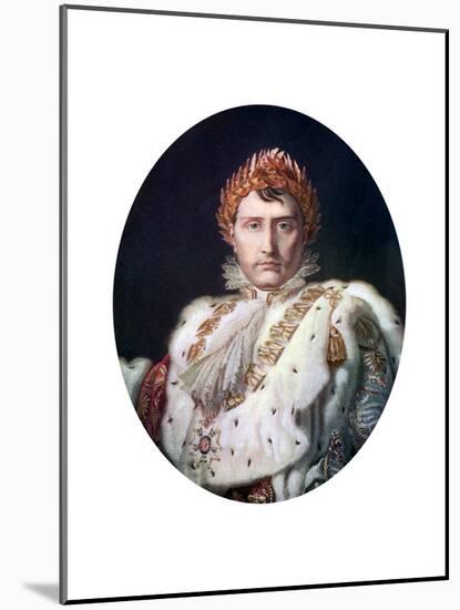 Napoleon I in His Coronation Robe, C1804-Francois Pascal Simon Gerard-Mounted Giclee Print