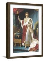 Napoleon I in His Coronation Robe, circa 1804-Francois Gerard-Framed Giclee Print