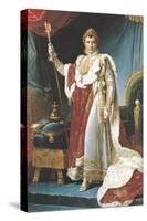 Napoleon I in His Coronation Robe, circa 1804-Francois Gerard-Stretched Canvas