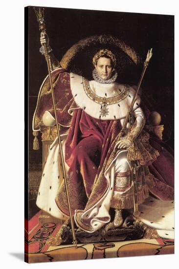 Napoleon I on His Imperial Throne-Jean-Auguste-Dominique Ingres-Stretched Canvas