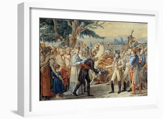 Napoleon I Receiving the Keys of Vienna, 1805-null-Framed Giclee Print