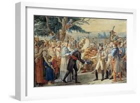 Napoleon I Receiving the Keys of Vienna, 1805-null-Framed Giclee Print