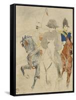 Napoléon Ier à cheval-Henri de Toulouse-Lautrec-Framed Stretched Canvas