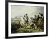 Napoléon Ier à la bataille de Wagram, 6 juillet 1809 (il est accompagné du général Bessières)-Horace Vernet-Framed Giclee Print