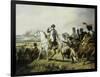 Napoléon Ier à la bataille de Wagram, 6 juillet 1809 (il est accompagné du général Bessières)-Horace Vernet-Framed Giclee Print