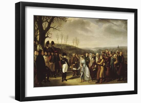 Napoléon Ier accueillant les familles polonaises qui viennent se mettre sous sa protection et-Marie Nicolas Ponce-Camus-Framed Giclee Print