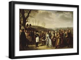 Napoléon Ier accueillant les familles polonaises qui viennent se mettre sous sa protection et-Marie Nicolas Ponce-Camus-Framed Giclee Print