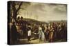 Napoléon Ier accueillant les familles polonaises qui viennent se mettre sous sa protection et-Marie Nicolas Ponce-Camus-Stretched Canvas