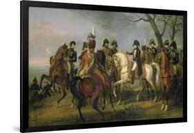 Napoléon Ier donnant l'ordre avant la bataille d'Austerlitz, 2 décembre 1805-Antoine Charles Horace Vernet-Framed Giclee Print