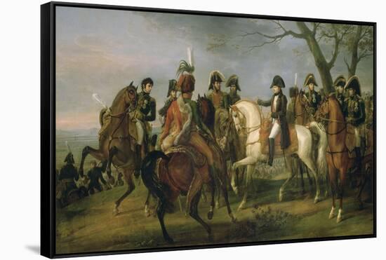 Napoléon Ier donnant l'ordre avant la bataille d'Austerlitz, 2 décembre 1805-Antoine Charles Horace Vernet-Framed Stretched Canvas