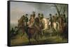 Napoléon Ier donnant l'ordre avant la bataille d'Austerlitz, 2 décembre 1805-Antoine Charles Horace Vernet-Framed Stretched Canvas