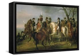 Napoléon Ier donnant l'ordre avant la bataille d'Austerlitz, 2 décembre 1805-Antoine Charles Horace Vernet-Framed Stretched Canvas