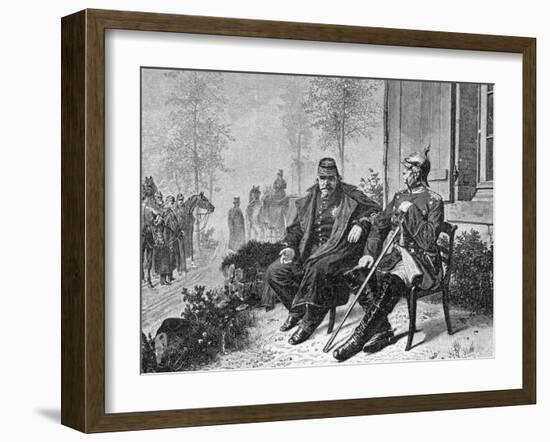 Napoleon III and Bismarck on the Morning after the Battle of Sedan, 1870-W^ Camphausen-Framed Giclee Print