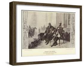 Napoleon III and Bismarck on the Morning after the Battle of Sedan-Wilhelm Camphausen-Framed Giclee Print