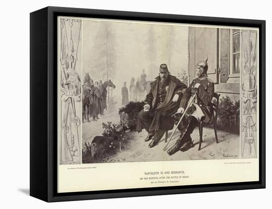 Napoleon III and Bismarck on the Morning after the Battle of Sedan-Wilhelm Camphausen-Framed Stretched Canvas