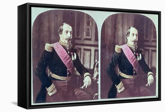 Napoleon III, circa 1860, Coloured Stereoscopic Photograph Taken Between 1860 and 1870-null-Framed Stretched Canvas