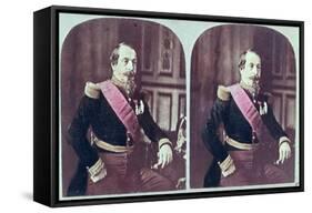 Napoleon III, circa 1860, Coloured Stereoscopic Photograph Taken Between 1860 and 1870-null-Framed Stretched Canvas