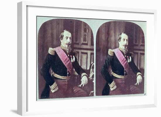 Napoleon III, circa 1860, Coloured Stereoscopic Photograph Taken Between 1860 and 1870-null-Framed Giclee Print