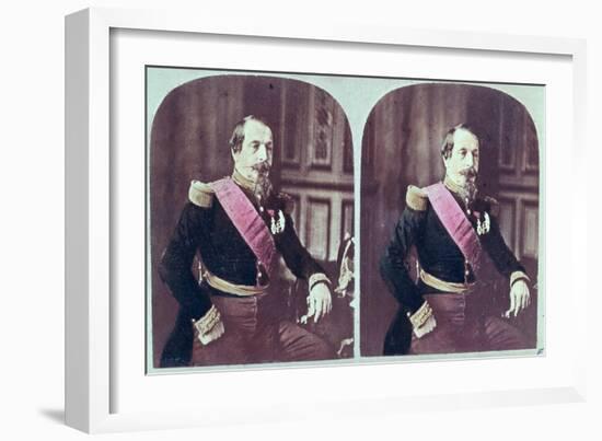 Napoleon III, circa 1860, Coloured Stereoscopic Photograph Taken Between 1860 and 1870-null-Framed Giclee Print