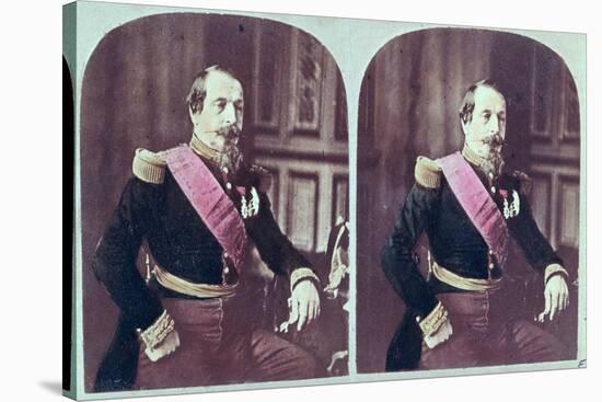 Napoleon III, circa 1860, Coloured Stereoscopic Photograph Taken Between 1860 and 1870-null-Stretched Canvas