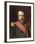 Napoléon III, en uniforme de général de Division, dans son Grand Cabinet aux Tuileries, en 1862-Hippolyte Flandrin-Framed Giclee Print