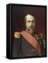 Napoléon III, en uniforme de général de Division, dans son Grand Cabinet aux Tuileries, en 1862-Hippolyte Flandrin-Framed Stretched Canvas