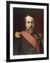 Napoléon III, en uniforme de général de Division, dans son Grand Cabinet aux Tuileries, en 1862-Hippolyte Flandrin-Framed Giclee Print