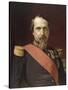 Napoléon III, en uniforme de général de Division, dans son Grand Cabinet aux Tuileries, en 1862-Hippolyte Flandrin-Stretched Canvas