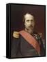 Napoléon III, en uniforme de général de Division, dans son Grand Cabinet aux Tuileries, en 1862-Hippolyte Flandrin-Framed Stretched Canvas