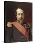 Napoléon III, en uniforme de général de Division, dans son Grand Cabinet aux Tuileries, en 1862-Hippolyte Flandrin-Stretched Canvas