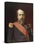 Napoléon III, en uniforme de général de Division, dans son Grand Cabinet aux Tuileries, en 1862-Hippolyte Flandrin-Framed Stretched Canvas