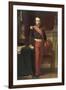 Napoléon III, en uniforme de général de Division, dans son Grand Cabinet aux Tuileries, en 1862-Hippolyte Flandrin-Framed Giclee Print