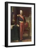 Napoléon III, en uniforme de général de Division, dans son Grand Cabinet aux Tuileries, en 1862-Hippolyte Flandrin-Framed Premium Giclee Print