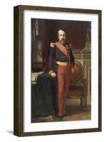 Napoléon III, en uniforme de général de Division, dans son Grand Cabinet aux Tuileries, en 1862-Hippolyte Flandrin-Framed Giclee Print