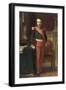 Napoléon III, en uniforme de général de Division, dans son Grand Cabinet aux Tuileries, en 1862-Hippolyte Flandrin-Framed Giclee Print