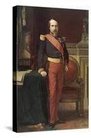 Napoléon III, en uniforme de général de Division, dans son Grand Cabinet aux Tuileries, en 1862-Hippolyte Flandrin-Stretched Canvas