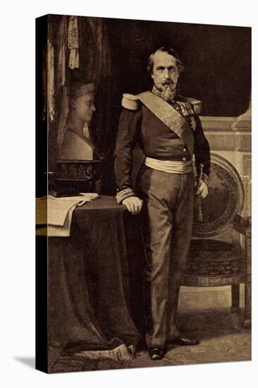 Napoleon III, Flandrin, Büste, Stuhl, Uniform-null-Stretched Canvas