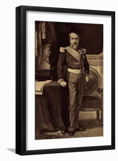 Napoleon III, Flandrin, Büste, Stuhl, Uniform-null-Framed Giclee Print