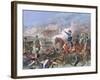 Napoleon III in the Battle of Solferino (1859). Colored Engraving.-Tarker-Framed Giclee Print