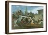 Napoleon III Visiting Flood Victims of Tarascon in June 1856, 1856-William Adolphe Bouguereau-Framed Giclee Print