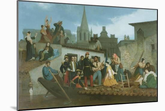 Napoleon III Visiting Flood Victims of Tarascon in June 1856, 1856-William Adolphe Bouguereau-Mounted Giclee Print