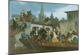 Napoleon III Visiting Flood Victims of Tarascon in June 1856, 1856-William Adolphe Bouguereau-Mounted Giclee Print