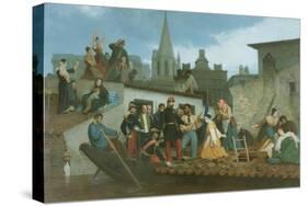 Napoleon III Visiting Flood Victims of Tarascon in June 1856, 1856-William Adolphe Bouguereau-Stretched Canvas
